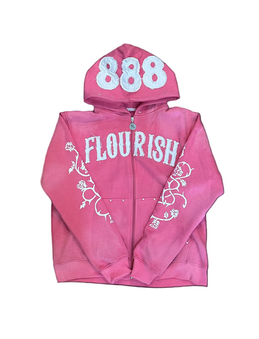 Pink “Flourish.” Zipup