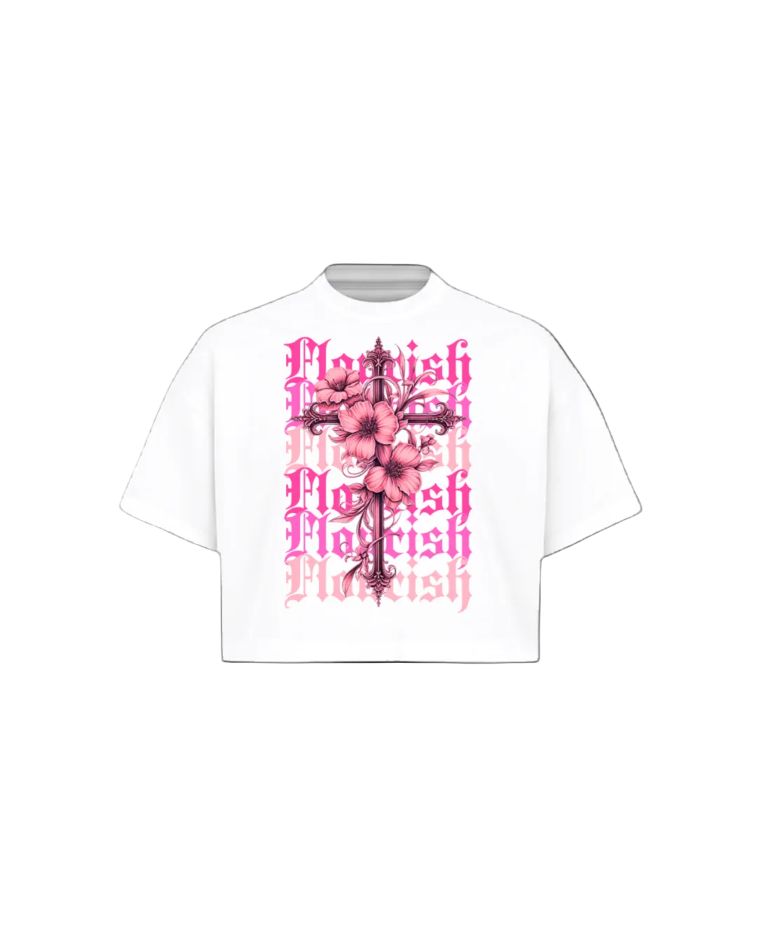 “FTF” White Bloom Tee