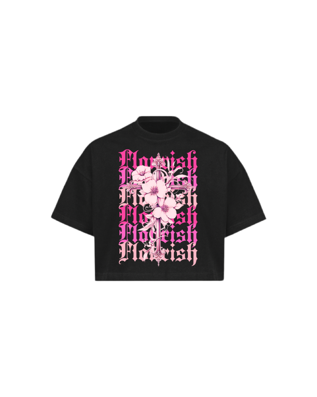 “FTF” Black Bloom Tee