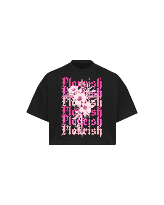 “FTF” Black Bloom Tee