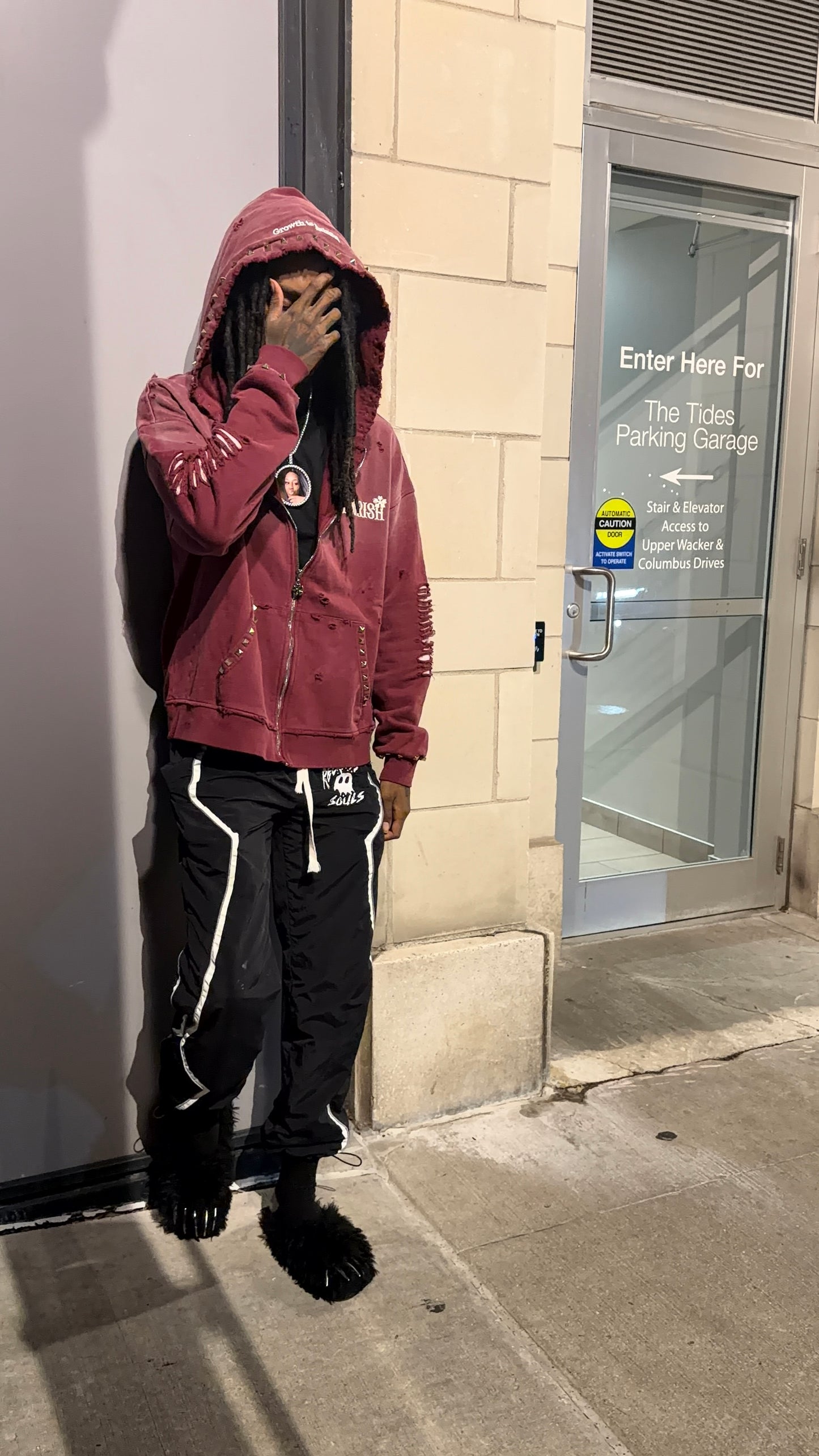 “Growth is painful” Zipup-Burgundy