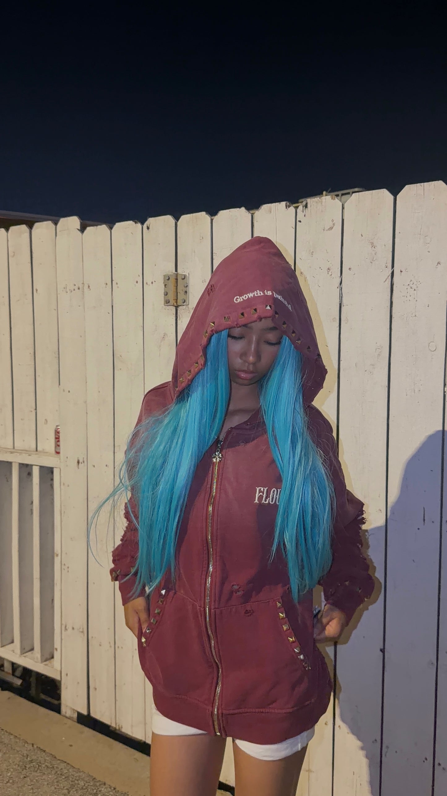 “Growth is painful” Zipup-Burgundy